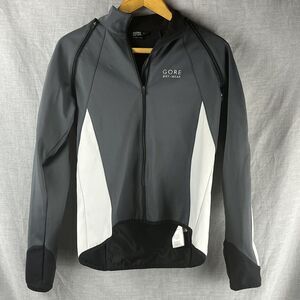 Gore Bike Wear Jacket Men’s Size M (38) Gray Phantom Windstopper Zip Off Sleeves